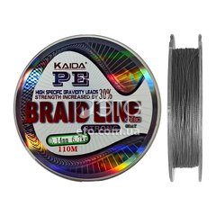 Шнур Kaida PE Braid line 110м (серый) 0,14мм/6,7кг