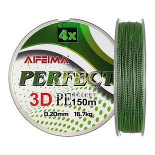 Шнур Feima Perfect 3D Select 4x 150м (чорно-зелений) &Oslash; 0,20мм/16,7кг код: 5004-20