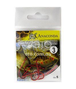 Крючки ANACONDA 15260 № 3 BAITHOLDER (5 шт)